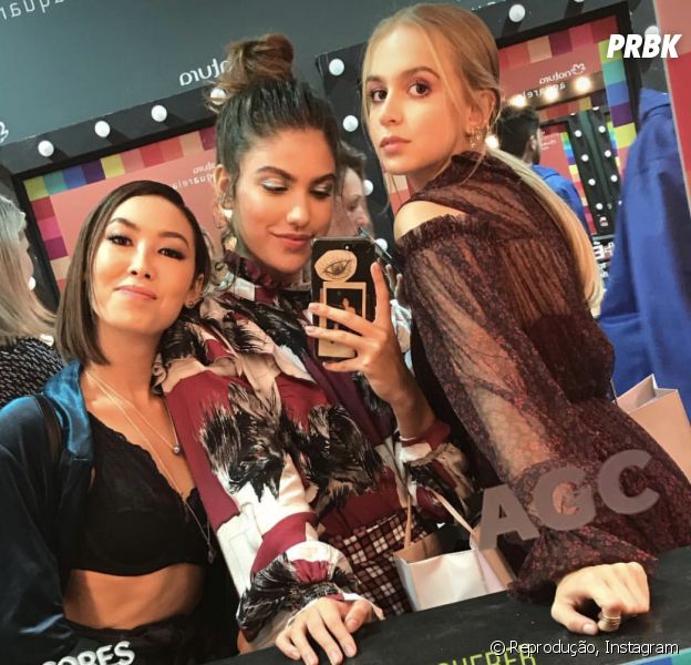 Giovanna Grigio, ex-"Malhação", reencontra Ana Hikari e Isabella Scherer e comemora no Instagram