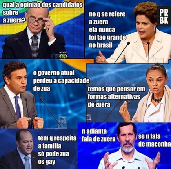 Qual a opinião dos candidatos sobre a zoeira?