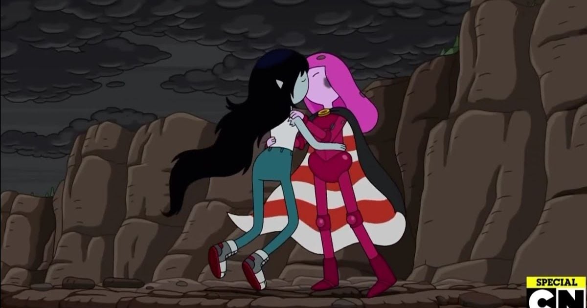 Em Hora de Aventura, Marceline e Princesa Jujuba se beijam e