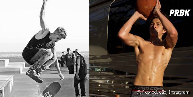 Justin Bieber adora skate e Austin Mahone se joga no basquete