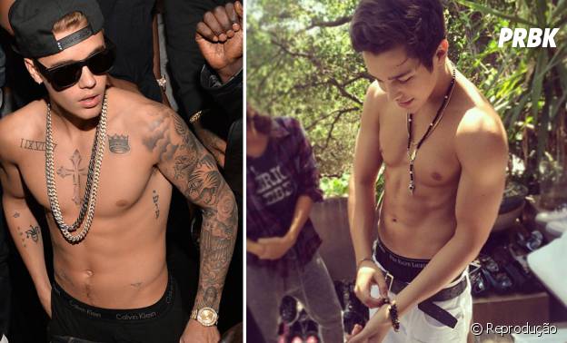 Austin Mahone e Justin Bieber: o intérprete de "Secret" ainda não se arriscou nas tattos