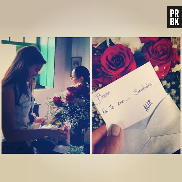 Recentemente, Neymar enviou um buquê de rosas vermelhas para Bruna Marquezine