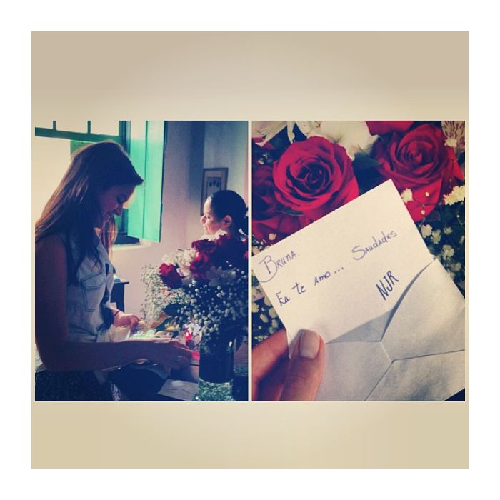 Recentemente, Neymar enviou um buquê de rosas vermelhas para Bruna Marquezine