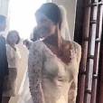Já caíram na internet fotos de Bruna Marquezine vestida de noiva para a novela "Em Família"