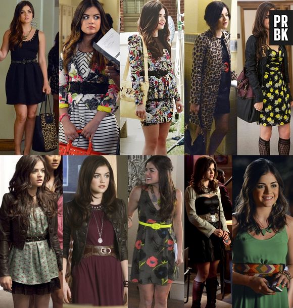 Vestidos, vestidos e mais vestidos! São as peças mais usadas no guarda-roupa de Aria (Lucy Hale)