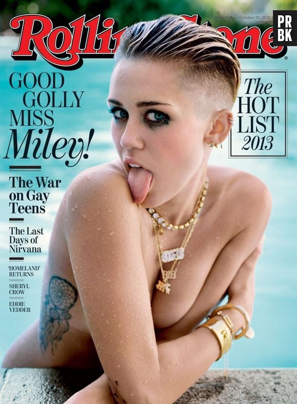 Rebelde, tatuada e de topless, Miley Cyrus é a capa da nova edição da revista "Rolling Stone". A publicação divulgou as fotos da popstar nesta terça-feira (dia 24).