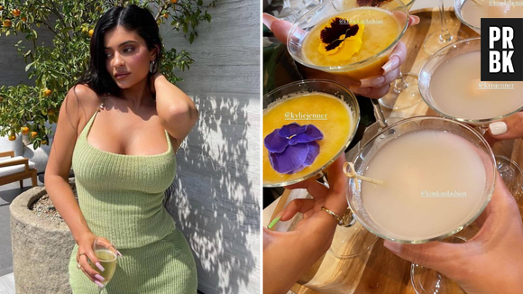 Será que Kylie Jenner passou de unhas rosas para verde no mesmo dia ou a foto é antiga?