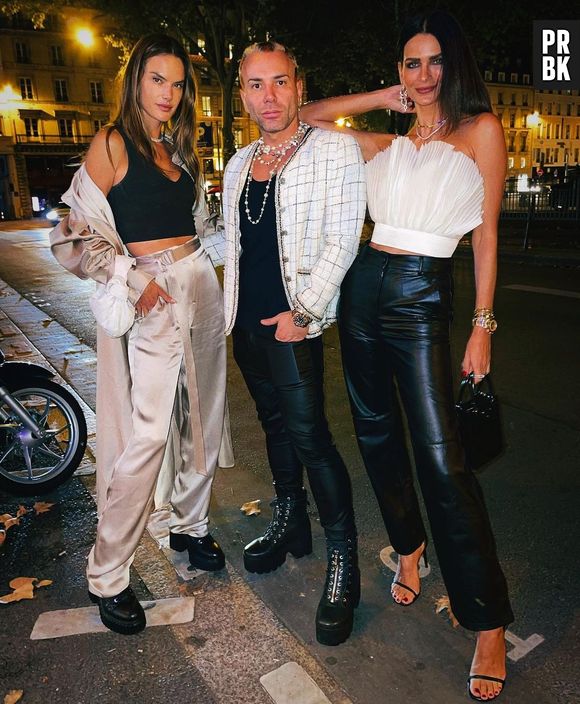 Alessandra Ambrosio curte jantar à noie em Paris com Fernanda Motta e Matheus Mazzafera