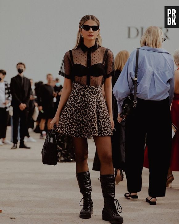 Thassia Naves usa leopard mood Dior em Paris