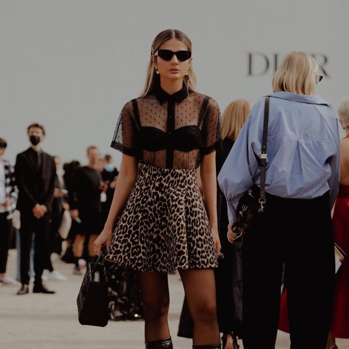 Thassia Naves usa leopard mood Dior em Paris