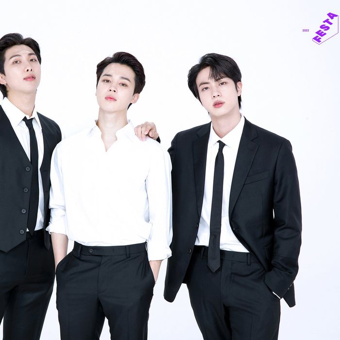 BTS também liberou fotos com RM, Jimin e Jin