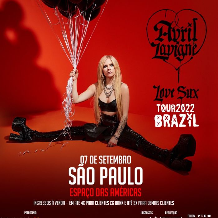 Avril Lavigne no Brasil: cantora se apresenta no Rock in Rio e em São Paulo, em setembro