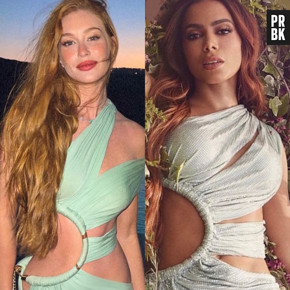 Marina Ruy Barbosa repete vestido vazado já usado por Anitta