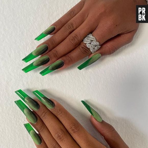 Megan Thee Stallion apostou na jelly nails, que são opções para o Rock in Rio