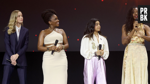 Brie Larson, Teyonah Parris e Iman Vellani foram ao D23