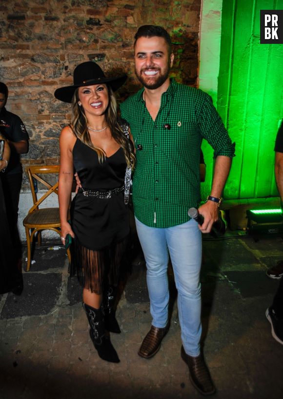 Festa de Lucas Guimarães: Zé Neto posou ao lado da esposa Natália Toscano