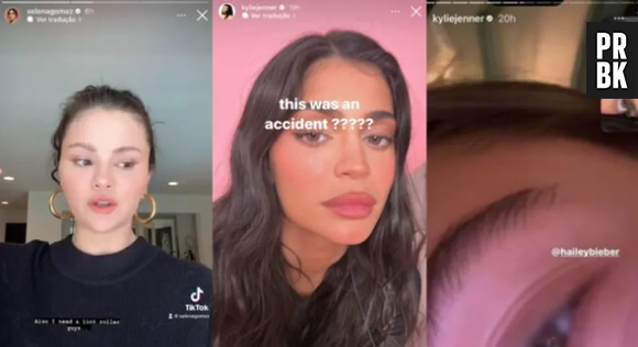 Kylie Jenner postou suposta indireta com Hailey Bieber após Selena Gomez comentar sobre suas sobrancelhas mais finas na web