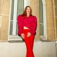 Mari Maria apostou em um look todo vermelho para a Paris Fashion Week 2023