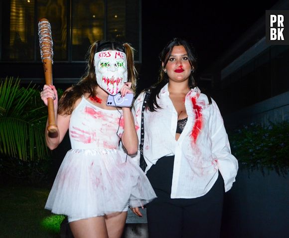 Bia Bonemer e Giulia Costa fizeram referência a The Walking Dead na festa de Halloween de Giovanna Lancellotti