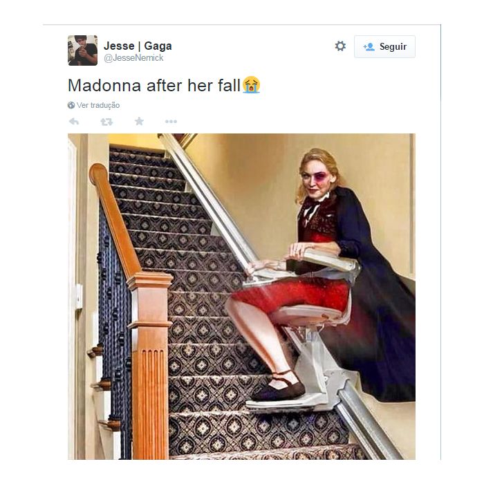  Depois de cair da escada, Madonna vai precisar de ajuda daqui pra frente 