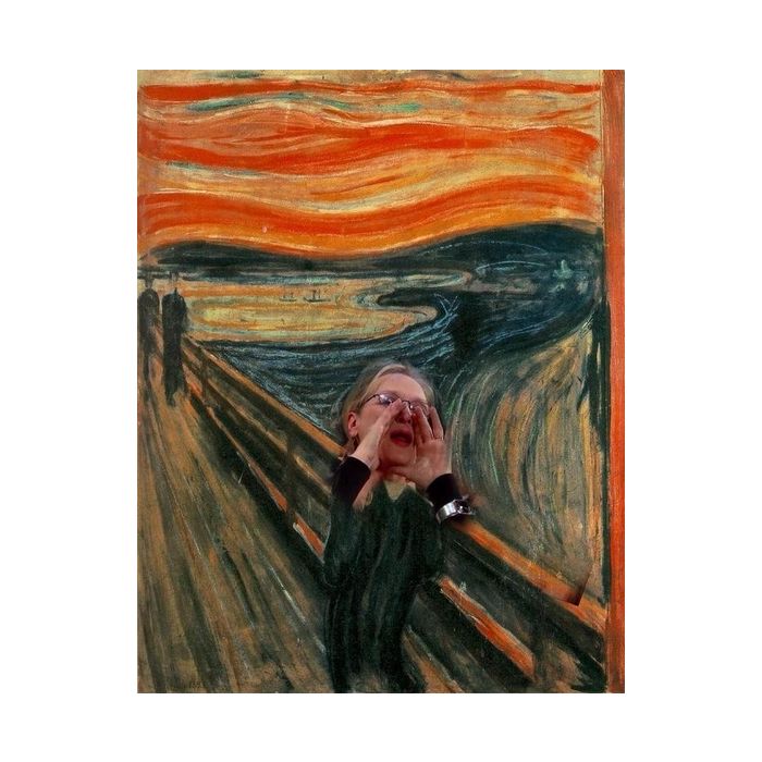  Meryl Streep virou um quadro de Edvard Munch 