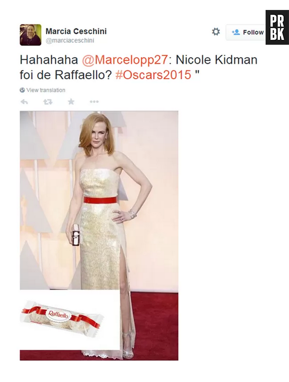 Nicole Kidman também não passou despercebida no tapete vermelho