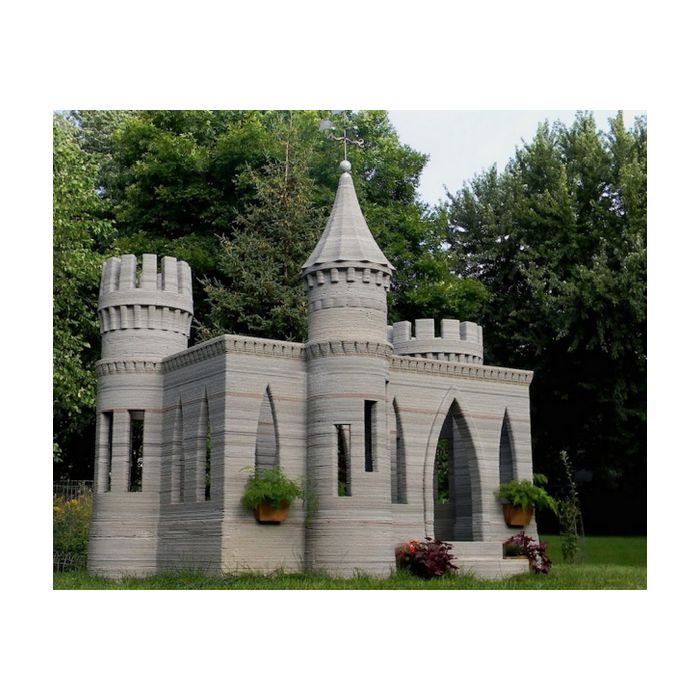  Com uma impressora 3D gigante, casas e castelos j&amp;aacute; foram criados. Moraria em um desse? 