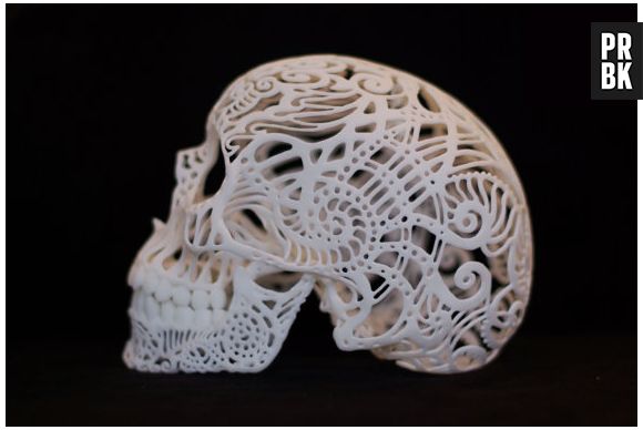 Partes de crânio já foram implantadas em pessoas, porém essa miniatura feita por uma impressora 3D é muito mais fofa