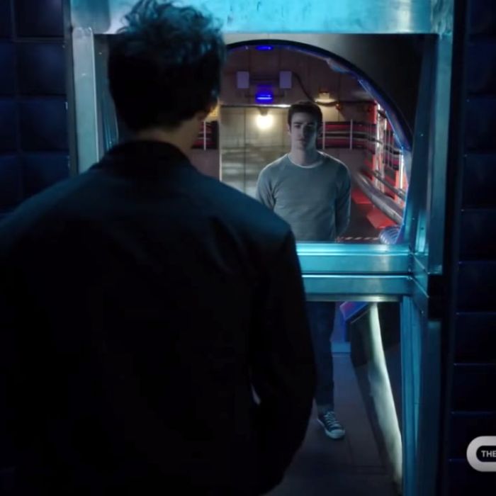 Em &quot;The Flash&quot;, Barry (Grant Gustin) vai conversar com Wells (Tom Cavanagh)