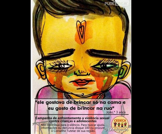 Campanha da ONG Cedeca incentiva den&uacute;ncias ao abuso sexual infantil