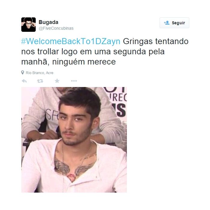 Os fãs brasileiros do One Direction se ligaram na zoeira dos gringos com o Zayn Malik