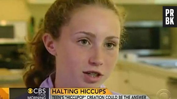 Mallory Kievman inventou um pirtulito que cura soluço! Ótima idéia, não?