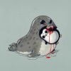 As focas parecem fofas, mas são grandes devoradoras de pinguins. Mas o desenho ficou bacana