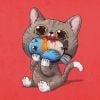 Poxa, os gatos não são tão agressivos assim. Mas o passarinho deve achar que sim