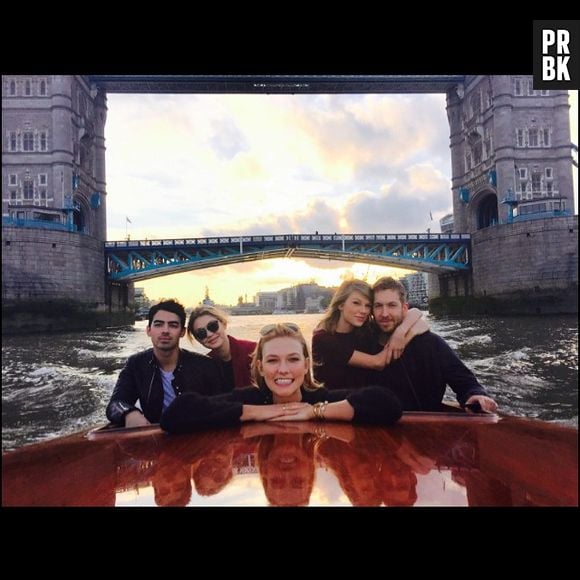 Taylor Swift, Calvin Harris, Joe Jonas e Gigi Hadid fazem encontro juntinhos em Londres com Karlie Kloss