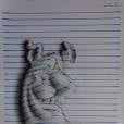 Ser&aacute; que o Scooby Doo curtiu esse desenho de caderno em 3D? 