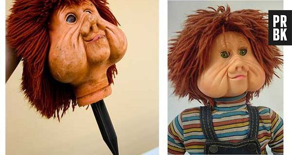 Quando o personagem fofão fez sucesso na televisão brasileira, começaram a fabricar bonecos. Alguns boatos diziam que eles viam com uma faca