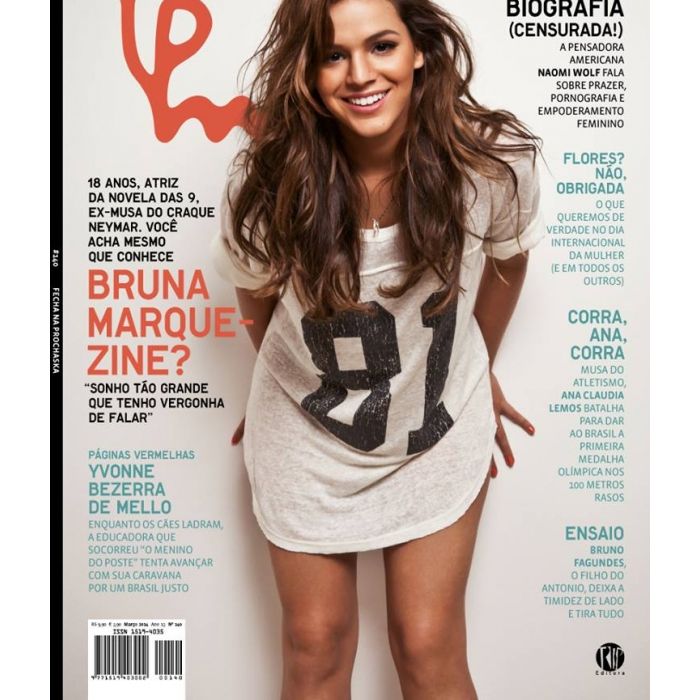 Bruna Marquezine sempre mostra o sorris&amp;atilde;o nas capas de revista 