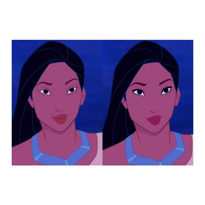  Pocahontas nunca foi muito f&amp;atilde; das pinturas ind&amp;iacute;genas, a sombra e o batom sempre fizeram parte da rotina da morena&amp;nbsp; 