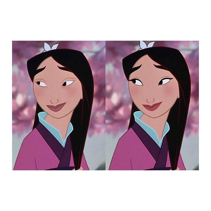  Assim como todas as meninas da China, Mulan sempre usou uma pintura, principalmente no dia da casamenteira 