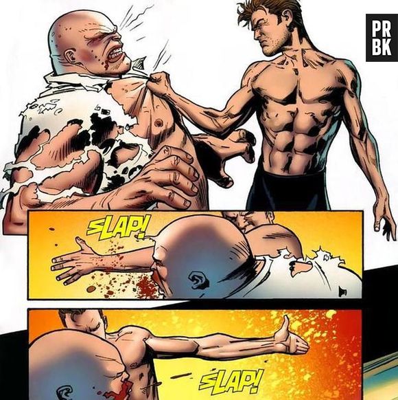 Se tem uma coisa que o Rei do Crime fez, foi apanhar. Quando o Homem-Aranha descobre que Fisk estava envolvido no quase assassinato de sua tia, o rapaz fica louco! Não sobrou Rei do Crime para contar história