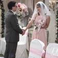 Em "The Big Bang Theory": primeiras fotos do casamento de Penny (Kaley Cuoco) e Leonard (Johnny Galecki)