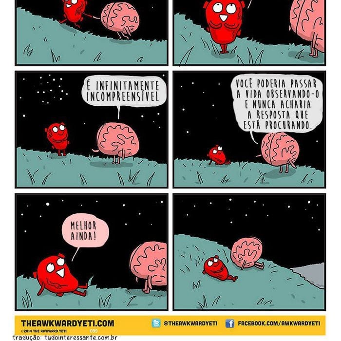 Às vezes o cérebro complica muito as coisas, né coração?