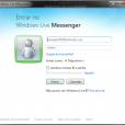 Tela de login do Windows Live Messenger