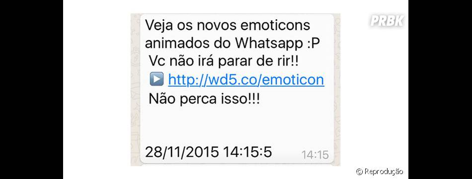 Recado Do Whatsapp Falando Sobre Novos Emojis Na Verdade é Um Vírus