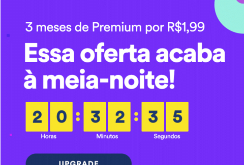 Spotify anuncia fim da oferta de assinatura Premium com validade até meia-noite!