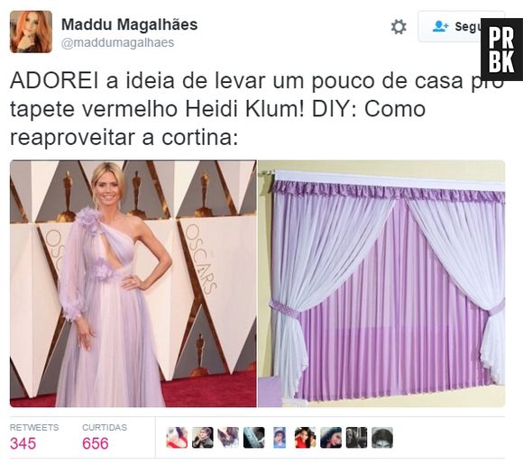 No Oscar 2016, parece que a Heidi Klum não acertou no look...