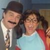 Sabrina Sato também é zoeira! Ela se fantasiou de Chiquinha junto com Emílio Surita de Professor Girafales, da série "Chaves"!