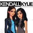 Kendall e Kylie Jenner também ganharam versões em desenho para seu app