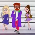 No clipe de "Boys Like You", o trio Ariana Grande, Meghan Trainor e Who Is Fancy aparece transformado em desenho